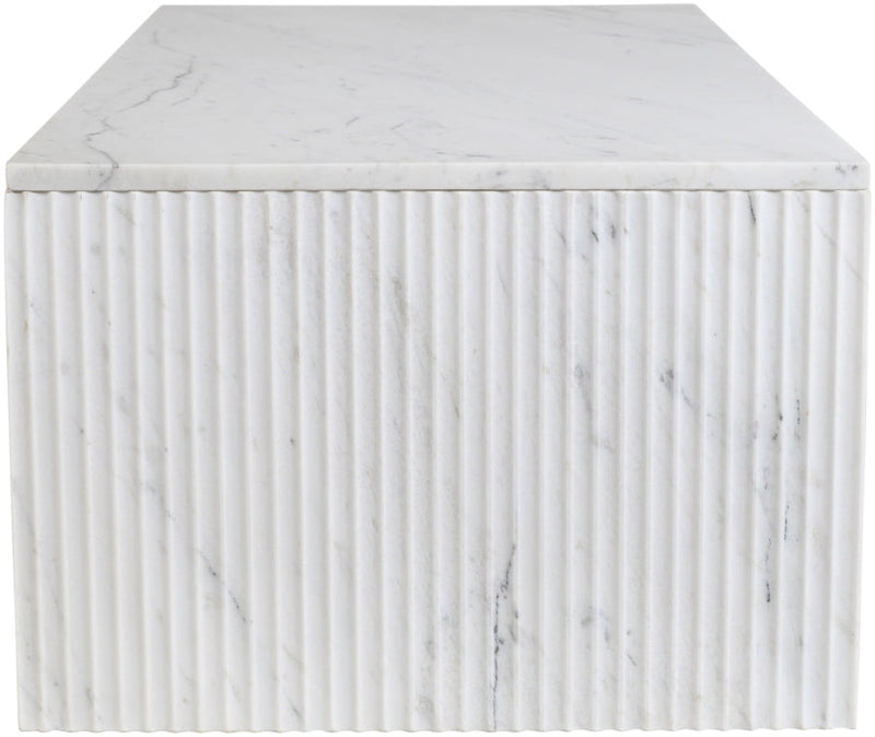 Pienza Marble Coffee Table in White - 99096White-CT