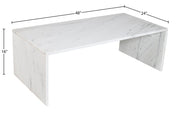 Pienza Marble Coffee Table in White - 99096White-CT