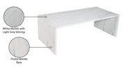 Pienza Marble Coffee Table in White - 99096White-CT