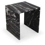 Pienza Marble End Table in Black - 99096Black-ET