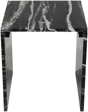 Pienza Marble End Table in Black - 99096Black-ET