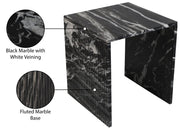Pienza Marble End Table in Black - 99096Black-ET