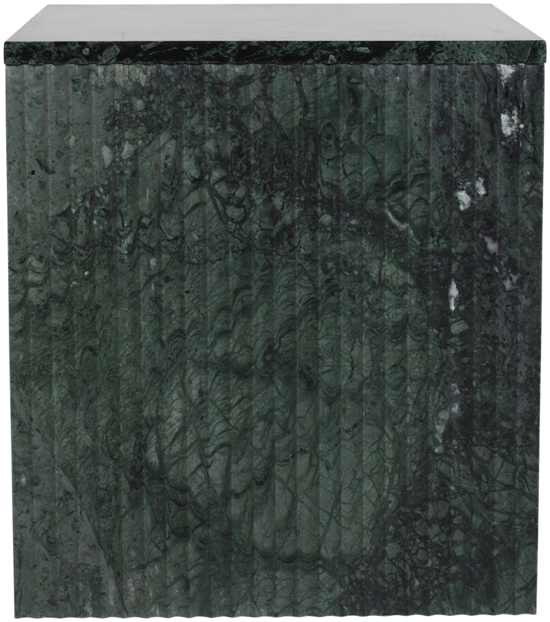 Pienza Marble End Table in Green - 99096Green-ET