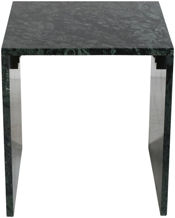 Pienza Marble End Table in Green - 99096Green-ET