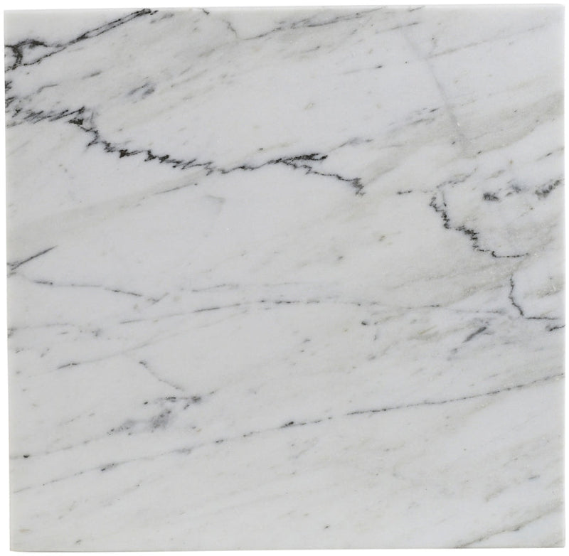 Pienza Marble End Table in White - 99096White-ET
