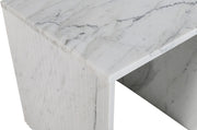 Pienza Marble End Table in White - 99096White-ET