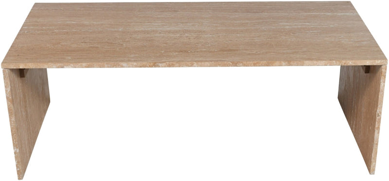 Pienza Travertine Coffee Table in Natural - 99098Travertine-CT