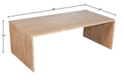 Pienza Travertine Coffee Table in Natural - 99098Travertine-CT