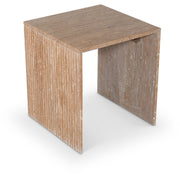 Pienza Travertine End Table in Natural - 99098Travertine-ET