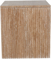 Pienza Travertine End Table in Natural - 99098Travertine-ET