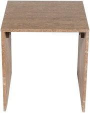 Pienza Travertine End Table in Natural - 99098Travertine-ET