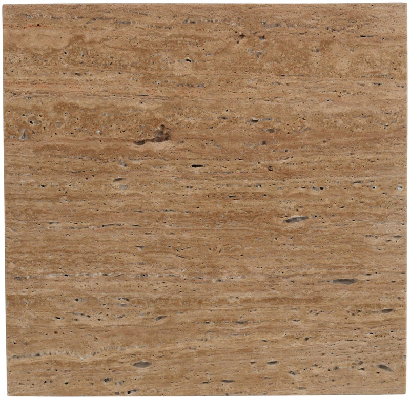 Pienza Travertine End Table in Natural - 99098Travertine-ET