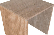 Pienza Travertine End Table in Natural - 99098Travertine-ET