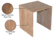 Pienza Travertine End Table in Natural - 99098Travertine-ET