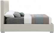 Pierce Linen Textured King Bed Beige - Gate FurnitureKing Bed