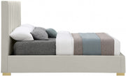 Pierce Linen Textured King Bed Beige - Gate FurnitureKing Bed