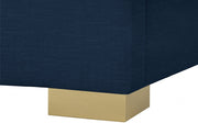 Pierce Linen Textured King Bed Blue - Gate FurnitureKing Bed