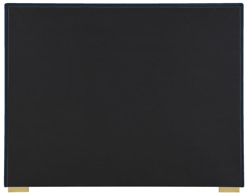 Pierce Linen Textured King Bed Blue - Gate FurnitureKing Bed
