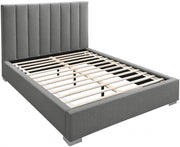 Pierce Linen Textured Queen Bed Grey - Gate FurnitureQueen Bed
