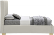 Pierce Linen Textured Twin Bed Beige - Gate FurnitureTwin Bed