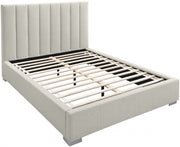 Pierce Linen Textured Twin Bed Beige - Gate FurnitureTwin Bed