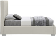 Pierce Linen Textured Twin Bed Beige - Gate FurnitureTwin Bed