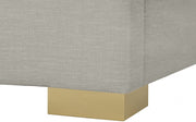 Pierce Linen Textured Twin Bed Beige - Gate FurnitureTwin Bed