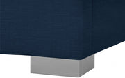 Pierce Linen Textured Twin Bed Blue - Gate FurnitureTwin Bed