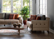 Piero Love Seat (Hande Beige) 3 Pieces - Gate FurnitureLoveseat