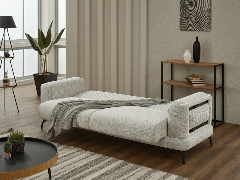 Pierra 3-pieces (Sofa & Loveseat & Chair) Livingroom in White - Grey - 200-SIM-PIE-CALVE16-CALVE18-321