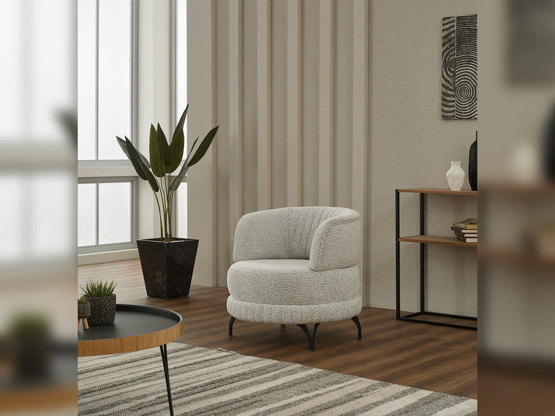 Pierra 3-pieces (Sofa & Loveseat & Chair) Livingroom in White - Grey - 200-SIM-PIE-CALVE16-CALVE18-321
