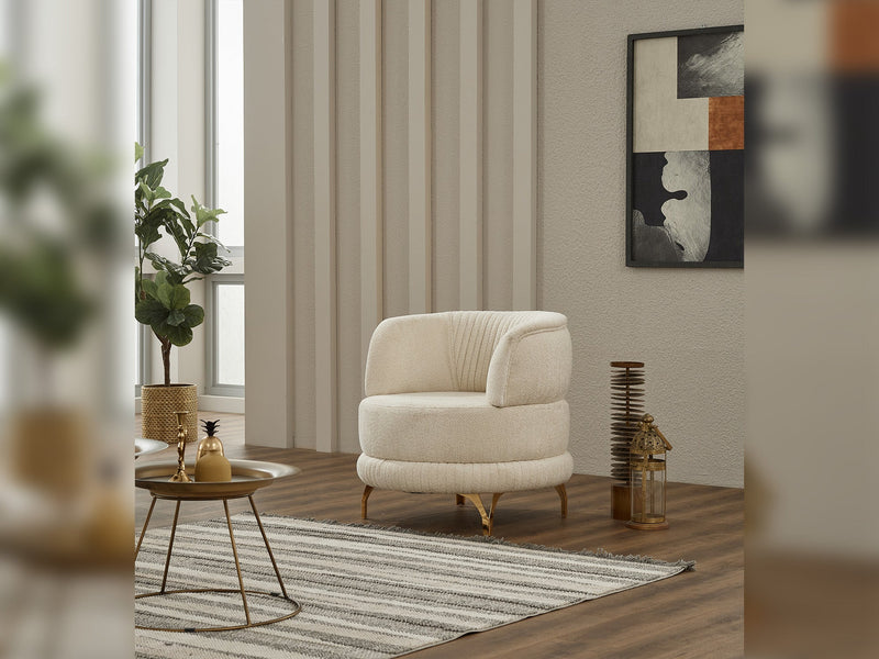 Pierra 3-pieces (Sofa & Loveseat & Chair) Livingroom in White - Grey - 200-SIM-PIE-CALVE16-CALVE18-321