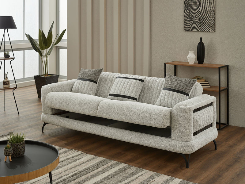 Pierra Convertible Loveseat in Cream - 200-SIM-PIE-CALVE03-2