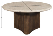 Pietra Travertine And Mango Wood Coffee Table in Brown - 77014Brown-CT