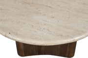 Pietra Travertine And Mango Wood Coffee Table in Brown - 77014Brown-CT