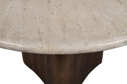 Pietra Travertine And Mango Wood Coffee Table in Brown - 77014Brown-CT