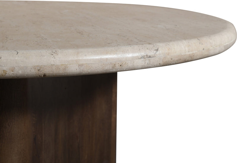 Pietra Travertine And Mango Wood Coffee Table in Brown - 77014Brown-CT