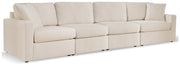 Pillar Peak 4-Piece Sectional with Ottoman in Oyster - PKG019273