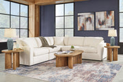 Pillar Peak 5-Piece Sectional with Recliner in Oyster - PKG018625