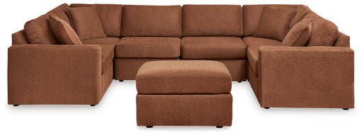 Pillar Peak 6-Piece Sectional with Ottoman in Spice - PKG019266