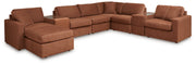Pillar Peak 8-Piece Sectional with Ottoman in Spice - PKG019269