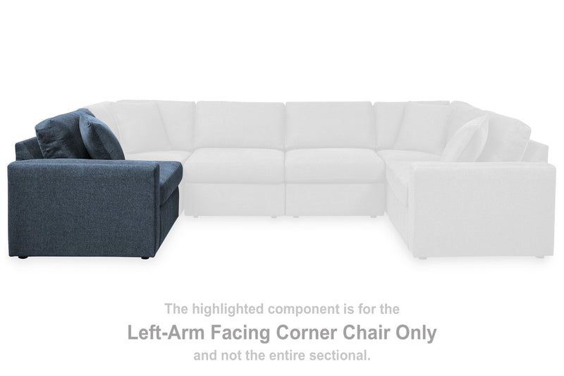 Pillar Peak Ink Left-Arm Facing Corner Chair - 9210164
