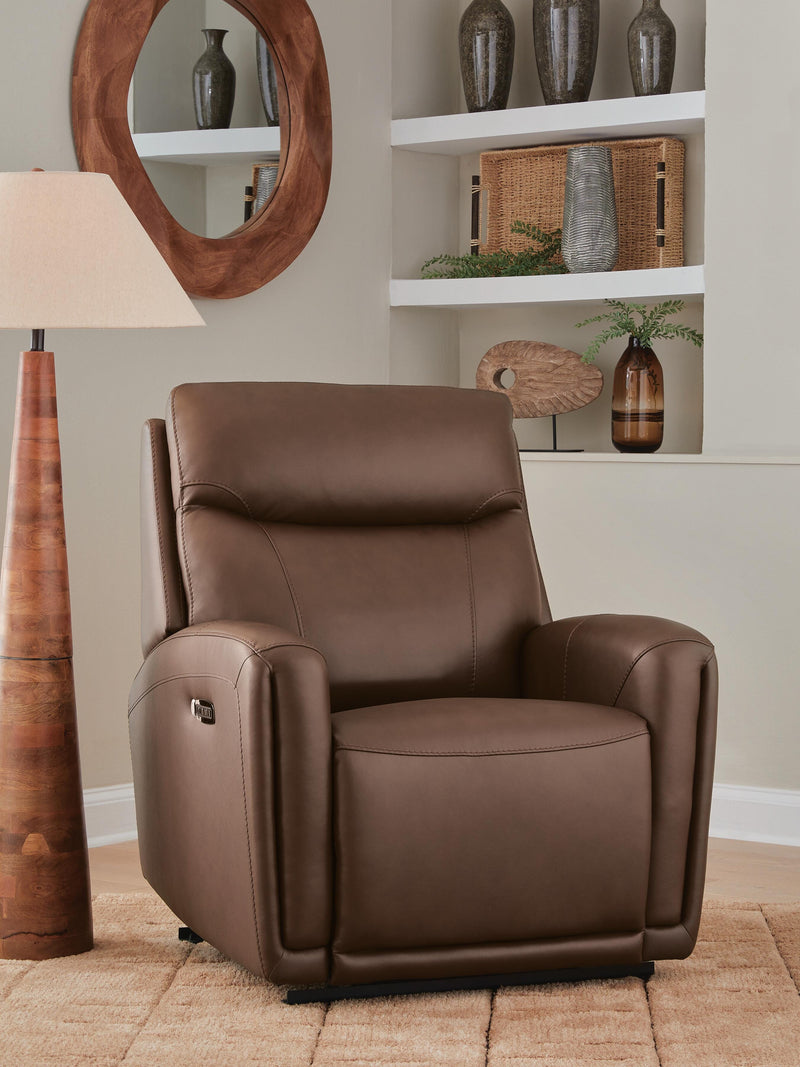 Pincara Umber Power AutoGlide Recliner with Audio System - PCU1380242A