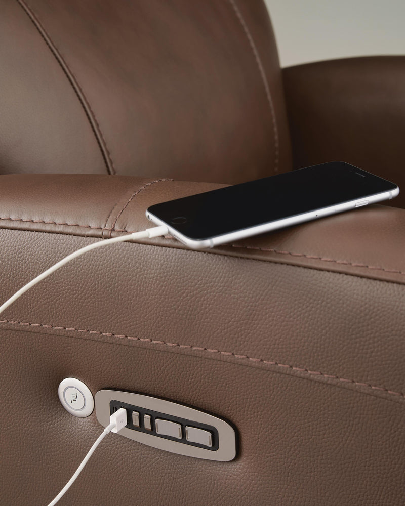 Pincara Umber Power AutoGlide Recliner with Audio System - PCU1380242A