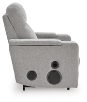 Pineland Pewter Power Glider Recliner with Audio System - PC9930642A