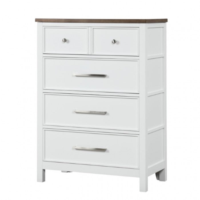 Pinetop White/Dark Brown Chest - FM7171WH-C
