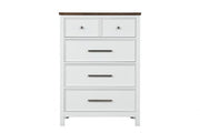 Pinetop White/Dark Brown Chest - FM7171WH-C