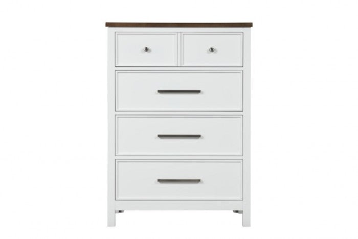 Pinetop White/Dark Brown Chest - FM7171WH-C