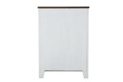 Pinetop White/Dark Brown Chest - FM7171WH-C