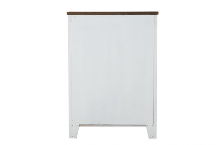 Pinetop White/Dark Brown Chest - FM7171WH-C